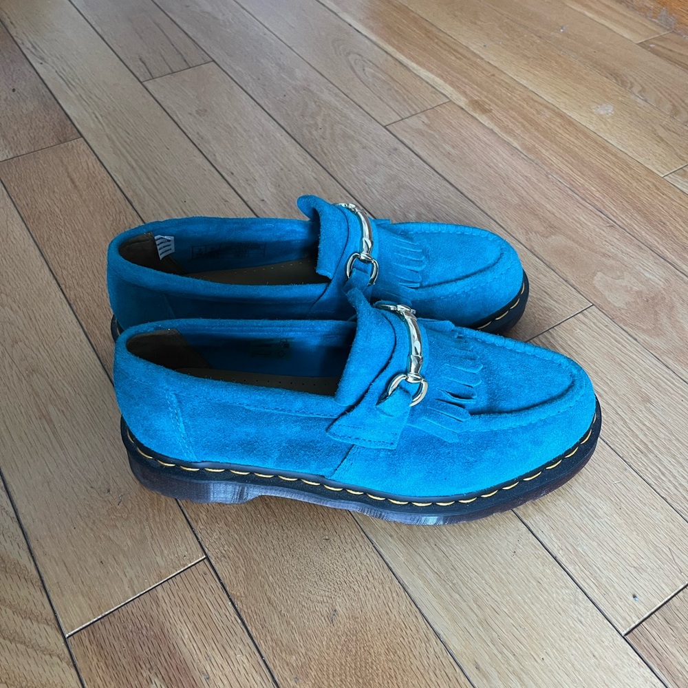 Turquoise Desert Oasis Suede Dr Martens loafers - Picture 7 of 7